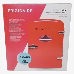 NEW Frigidaire Retro Mini Compact Beverage Refrigerator Pink 6 Can EFMIS129-Red